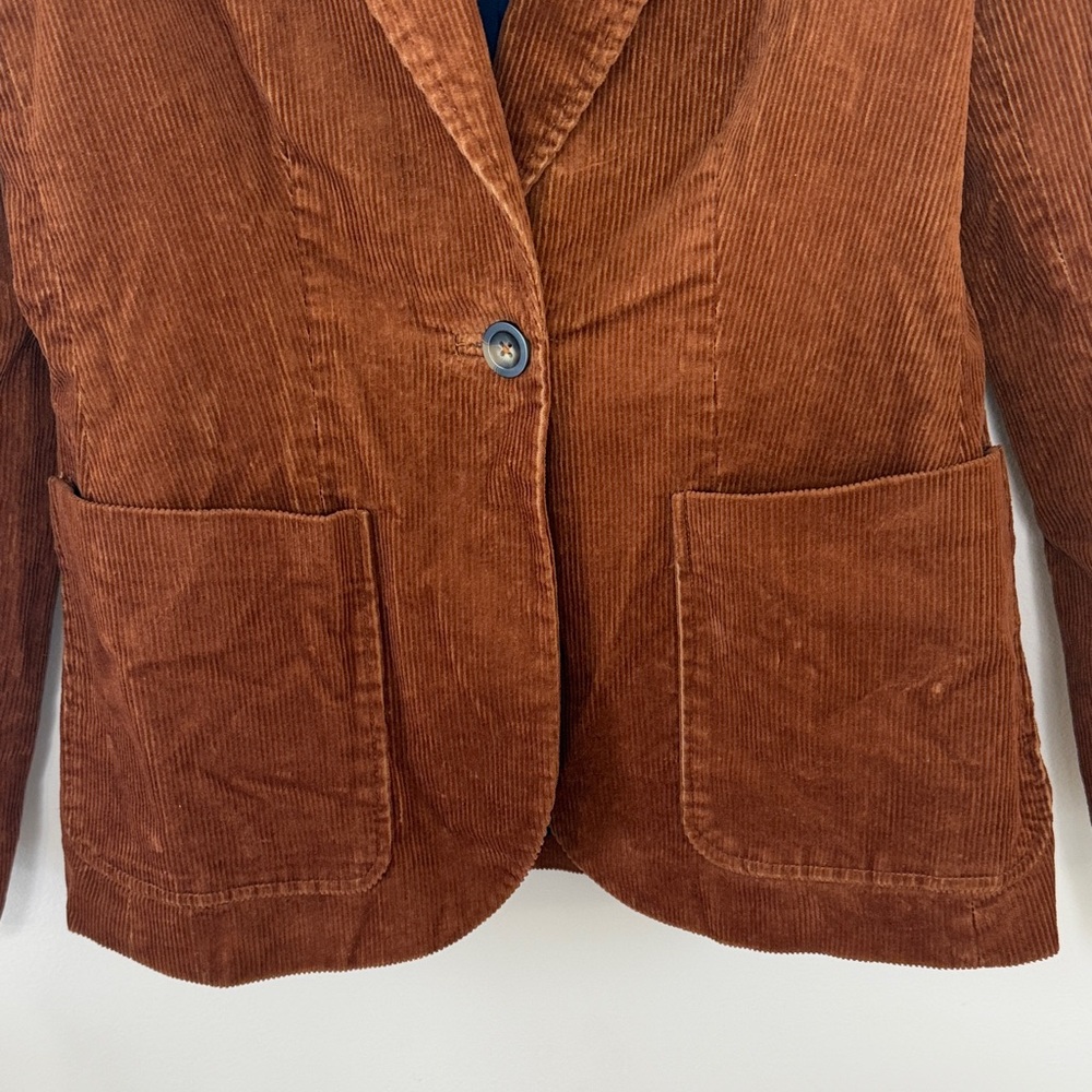 Boden Rich Brown Corduroy Blazer Size 4R - Picture 5 of 7